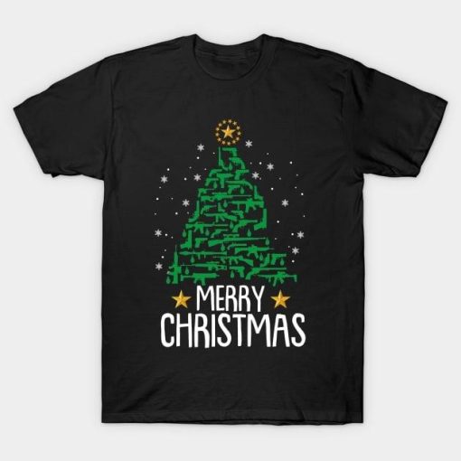 Gun Christmas Tree Christmas shirt