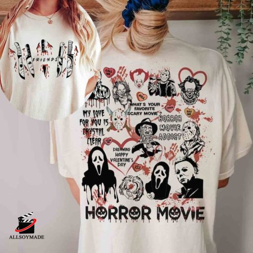 Halloween Horror Characters Knife Ghostface T Shirt Two Side, Vintage Michael Myers Shirt