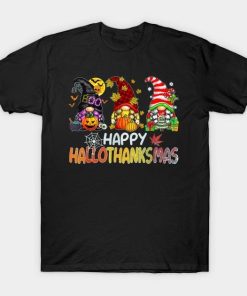 Happy hallothanksmas gnomes Chistmas shirt