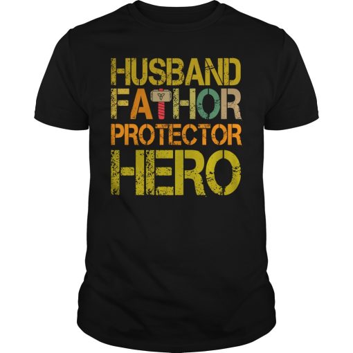 Husband Fathor protector hero shirt, hoodie, long sleeve