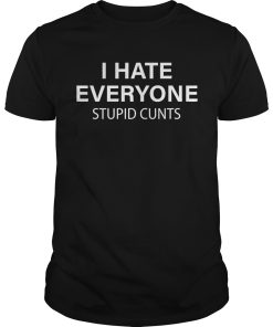 I hate everyone stupid cunts shirt, hoodie, long sleeve, ladies tee
