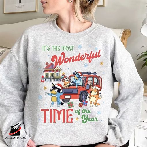 It’s The Most Wonderful Time of Year Bluey Family Christmas Sweatshirt