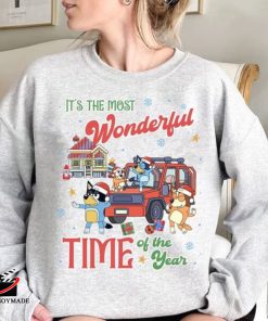 It’s The Most Wonderful Time of Year Bluey Family Christmas Sweatshirt