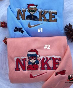 Ladybug x Cat Noir Nike Couple Christmas Sweatshirt