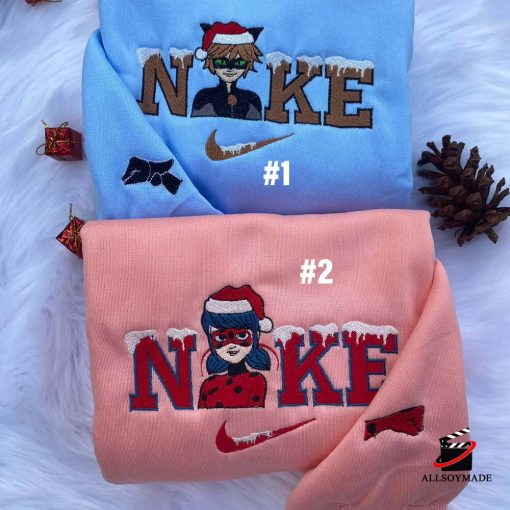 Ladybug x Cat Noir Nike Couple Christmas Sweatshirt