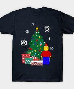 Lego Man Around The Christmas Tree Gift Chrismas shirt