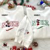 Mickey and Minnie Nike Couple Embroidered Sweatshirt, Anniversary Couple Matching