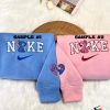 Nike Stich x Angel Embroidered Christmas Sweatshirt, Couple Embroidered Sweatshirt