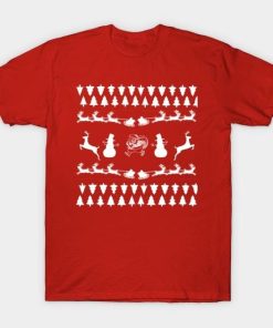 Patterns snow man and tree Santa Claus Christmas shirt