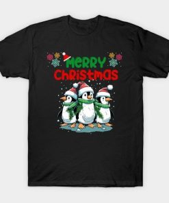 Penguins Merry Christmas shirt