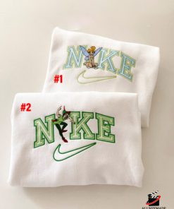 Peter Pan x Tinkerbell Embroidered Hoodie, Trendy Nike Couple Embroidered Sweatshirt