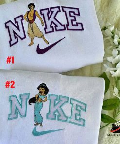 Princess Aladdin And Jasmin Nike Embroidered Sweatshirt