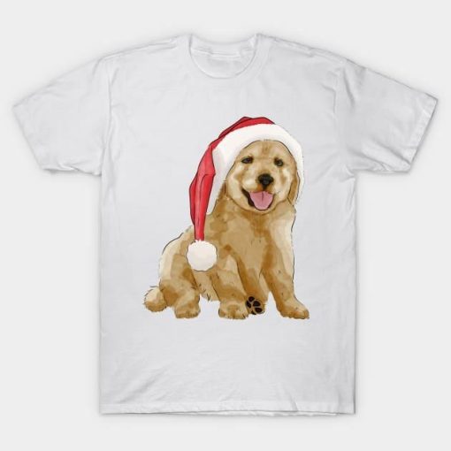 Puppy dog hat Christmas shirt