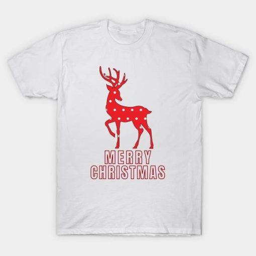 Reindeer red Merry Christmas shirt
