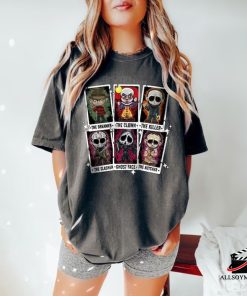 Retro Halloween Characters Tarot Card Shirt, Horror Friends Shirt