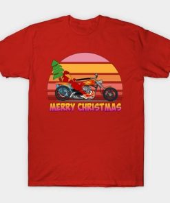 Santa Claus are driving motorcycle Merry Christmas shirt
