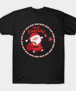 Santa Claus cartoon Merry Christmas shirt