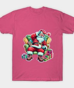 Santa Claus is sitting and gifts Christmas shirt