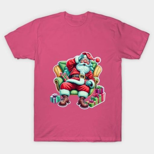 Santa Claus is sitting and gifts Christmas shirt