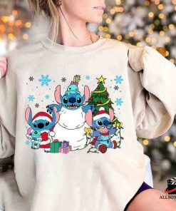 Santa Disney Stitch Christmas Sweatshirt, Stitch Christmas Shirt