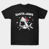 Santa Jaws Shark Santa Hat Christmas shirt
