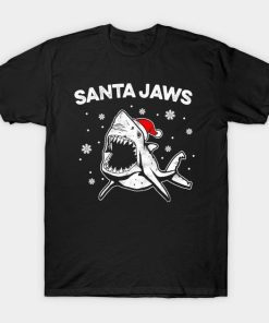 Santa Jaws Shark Santa Hat Christmas shirt