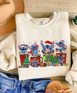 Stitch Coffee Latte Sweatshirt, Stitch Cozy Drink