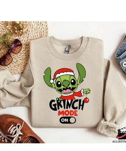 Stitch Grinch Mode On Christmas Sweatshirt
