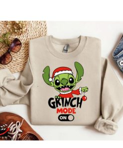 Stitch Grinch Mode On Christmas Sweatshirt