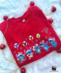 Stitch Mickey Balloon Christmas Sweatshirt