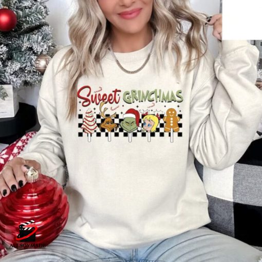Sweet Grinchmas Grinch Family Squat Sweatshirt, Matching Family Christmas
