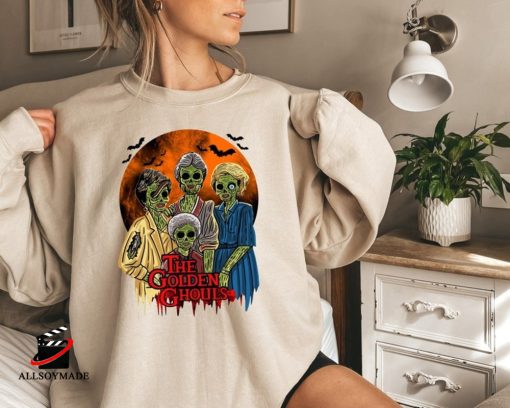 The Golden Ghouls Womens Halloween Graphic Tees, Halloween Gifts For Girlfriend