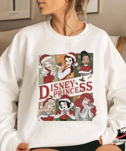Vintage Disney Princess Christmas Sweatshirt, Retro Princess Christmas Shirt