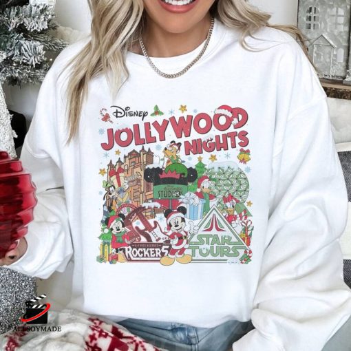 Vintage Disneyland Jollywood Nights Hollywood Studios Christmas Sweatshirt