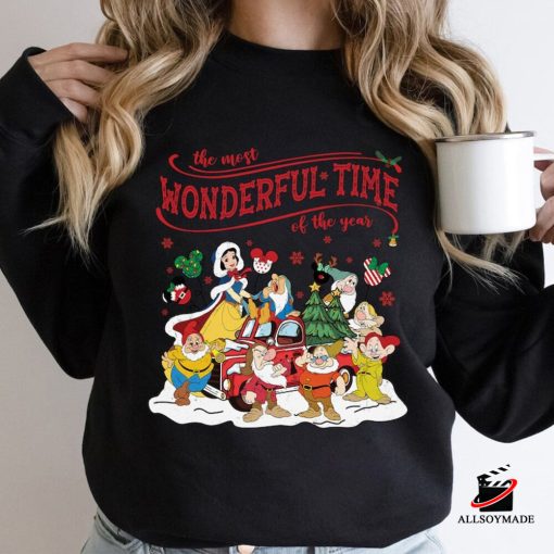 Vintage It’s The Most Wonderful Time Of The Years Snow White And The Seven Dwarfs Squad Christmas Sweatshirt
