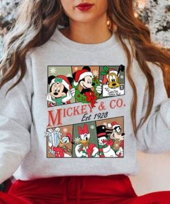 Vintage Mickey and Friends Christmas Sweatshirt, Disneyland Christmas Tee