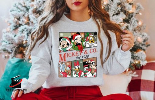 Vintage Mickey and Friends Christmas Sweatshirt, Disneyland Christmas Tee