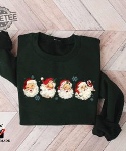 Vintage Santa Claus Sweatshirt, Cheerful Santa Shirt