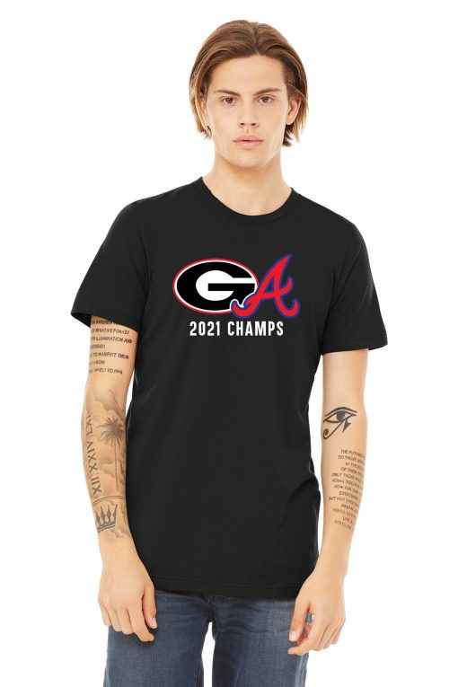 2021 Champions UGA Bulldogs Braves T-Shirt