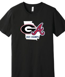 2021 Champions UGA Bulldogs Braves T-Shirt