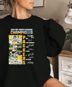 2021 Nfc North Division Champions Green Bay Packers Teams Signatures Sweatshirt