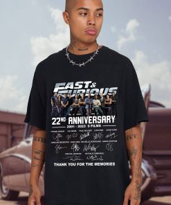 22nd Anniversary 2001 2023 Fast And Furious T Shirt