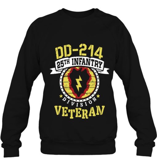 25Th Infantry Division Patch Tropic Lightning Dd-214 Veteran Shirt