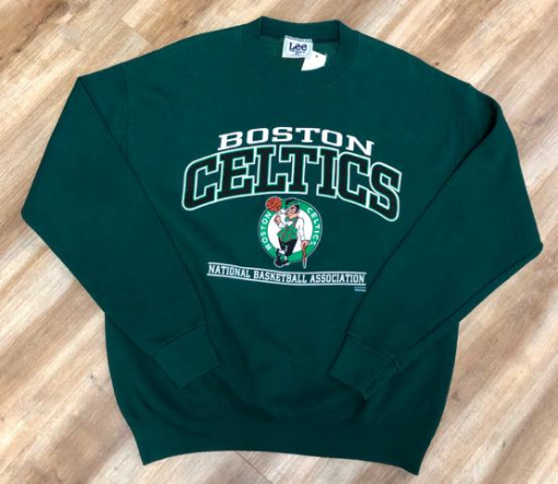 90s Boston Celtics Basketball Vintage Style Crewneck Sweatshirt