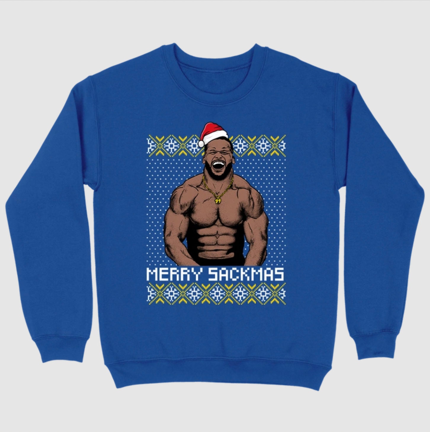 Aaron Donald Football 90's Vintage Merry Sackmas Sweatshirt Aaron Donald Football 90's Vintage Merry Sackmas Sweatshirt