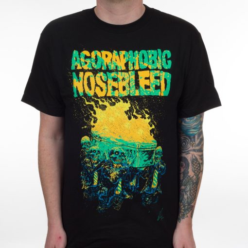 Agoraphobic Nosebleed Burning Coffin T-Shirt