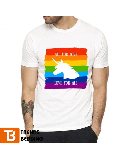 All For Love LGBT Pride Valentine T-shirt