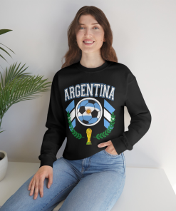 Argentina World Cup Soccer Heavy Blend Crewneck Sweatshirt