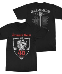 Armored Saint 40th Anniversary Tour (White Shield) T-Shirt Armored Saint 40th Anniversary Tour (White Shield) T-Shirt