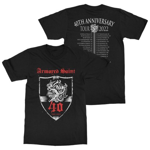 Armored Saint 40th Anniversary Tour (White Shield) T-Shirt